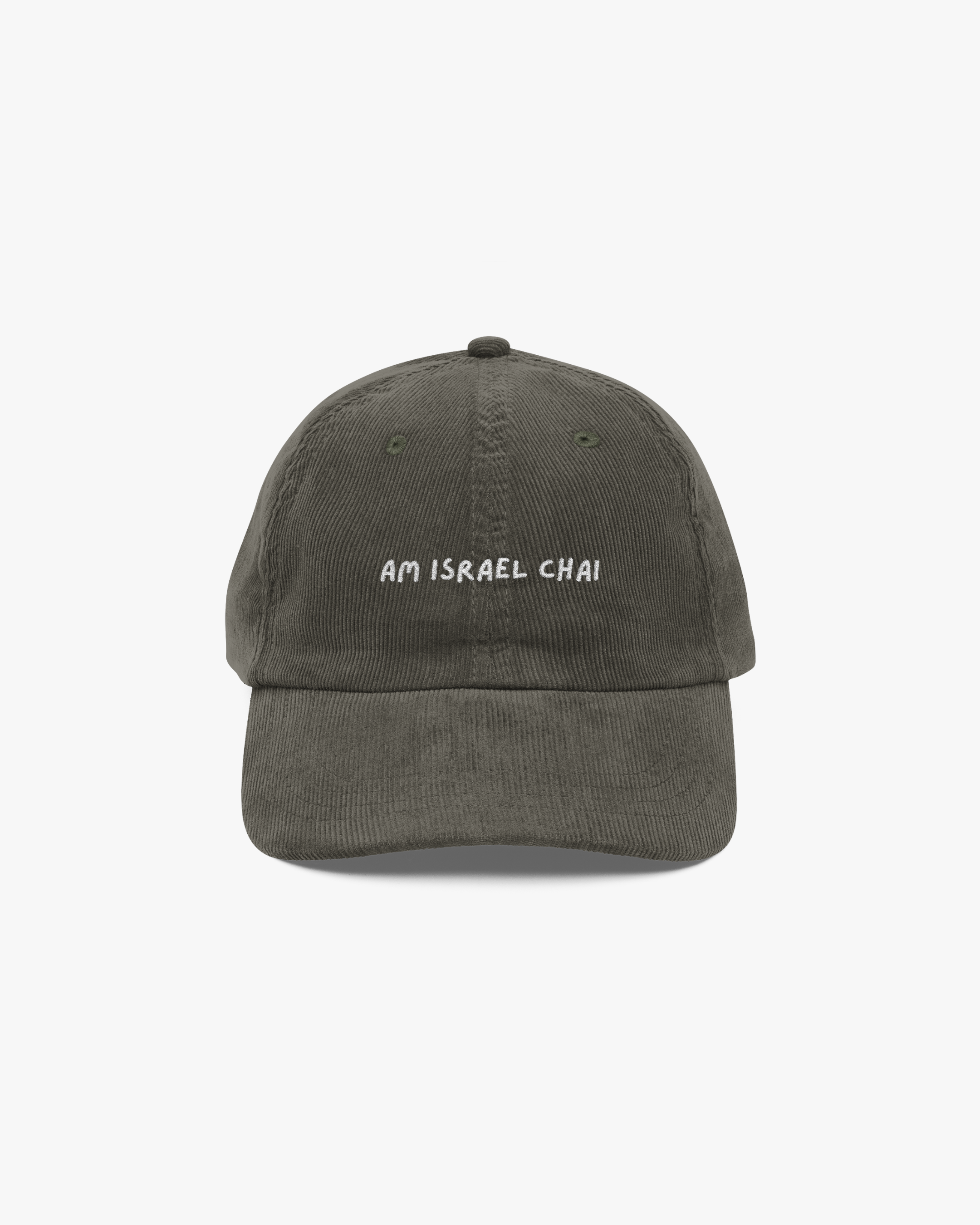 Am Israel Chai Corduroy Cap